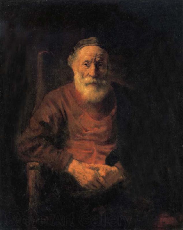 REMBRANDT Harmenszoon van Rijn Portrait of Old Man in Red